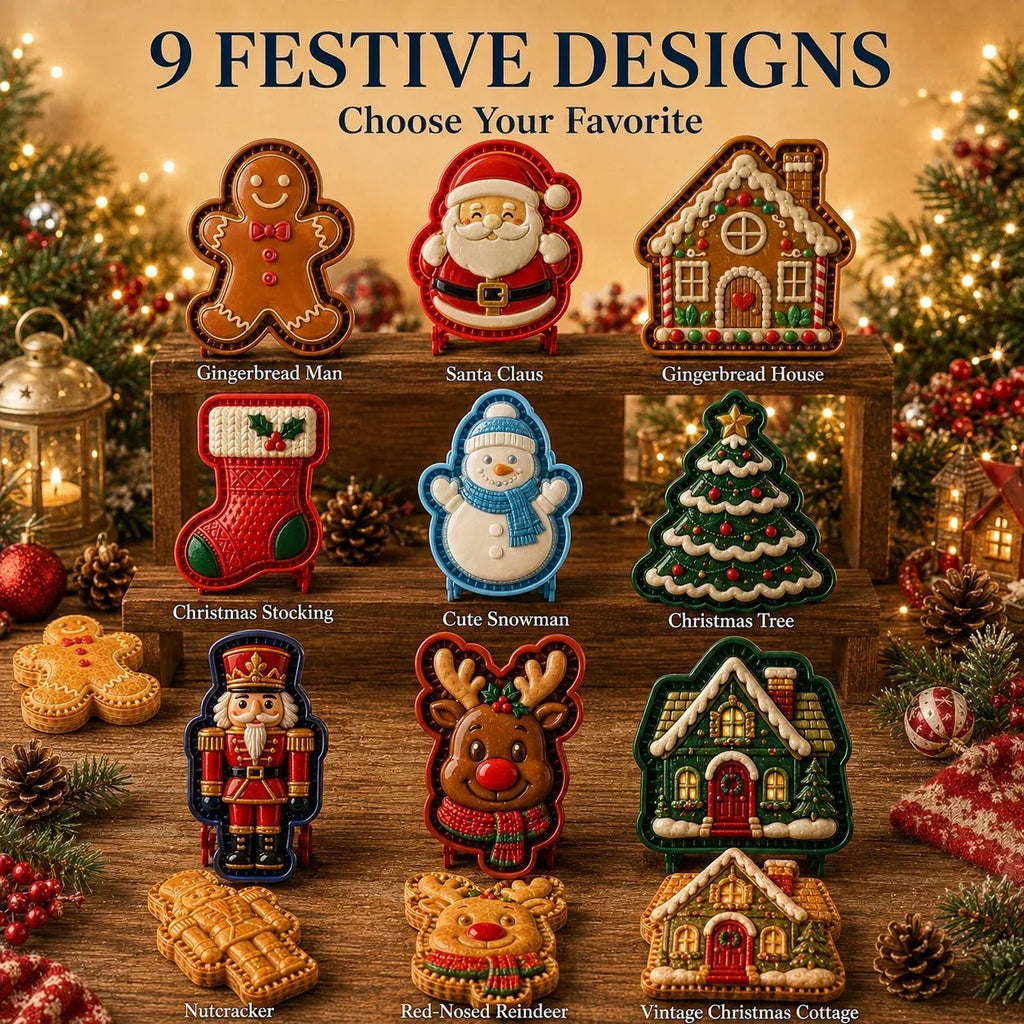 Mini Cake Mold | 9 Christmas Designs | Reusable