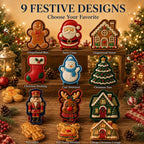Mini Cake Mold | 9 Christmas Designs | Reusable