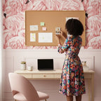 Wallpaper | Pink Flamingo Tropical Design | Wipeable Vinyl