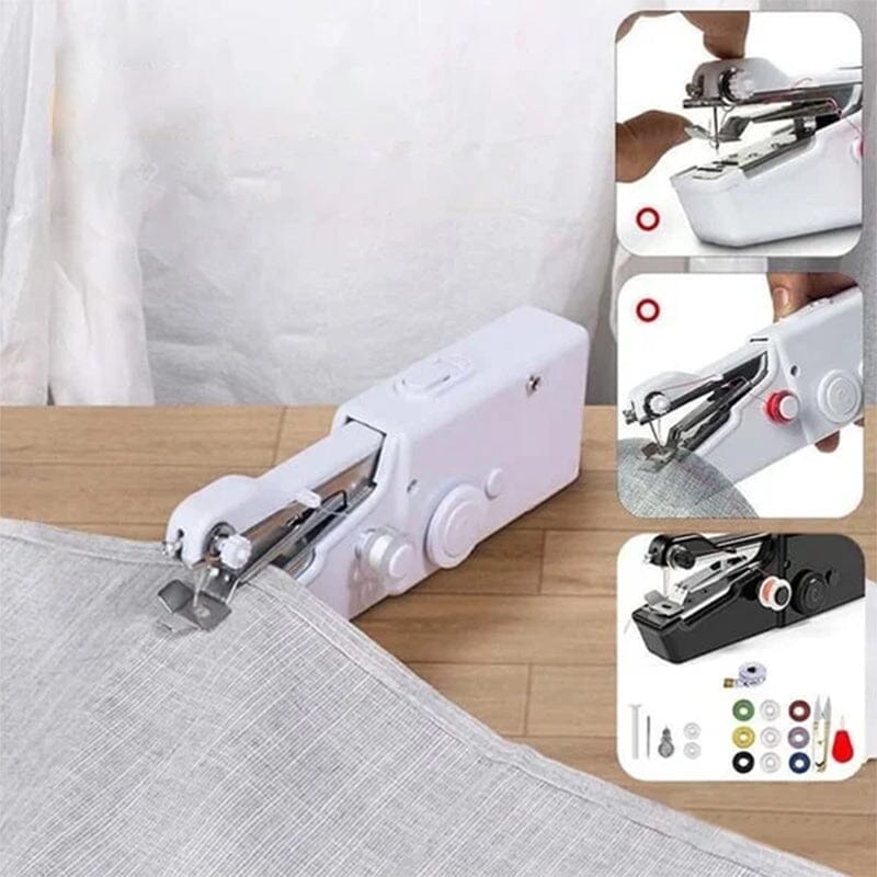 Handheld Sewing Machine | Cordless One-Hand Operation | Bobbins Included
