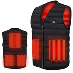 Heated Vest | 9-Zone Heating & Dual Controls | USB Power Bank Compatible