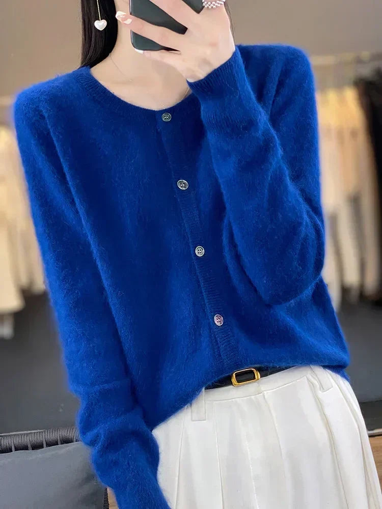 Cardigan | Mink Cashmere Lightweight & Soft | Relaxed Fit