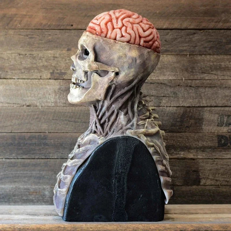 Skeleton Costume | Realistic Mask & Matching Hat | Halloween Set
