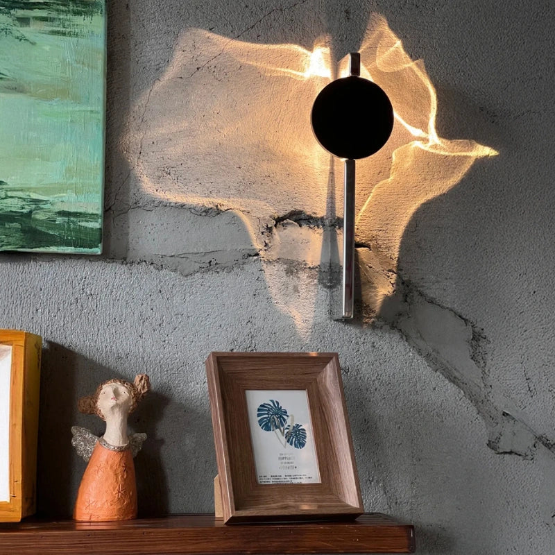 Wall Light | Adjustable Wave Projection & 180° Rotatable | Aluminum & Stainless Steel