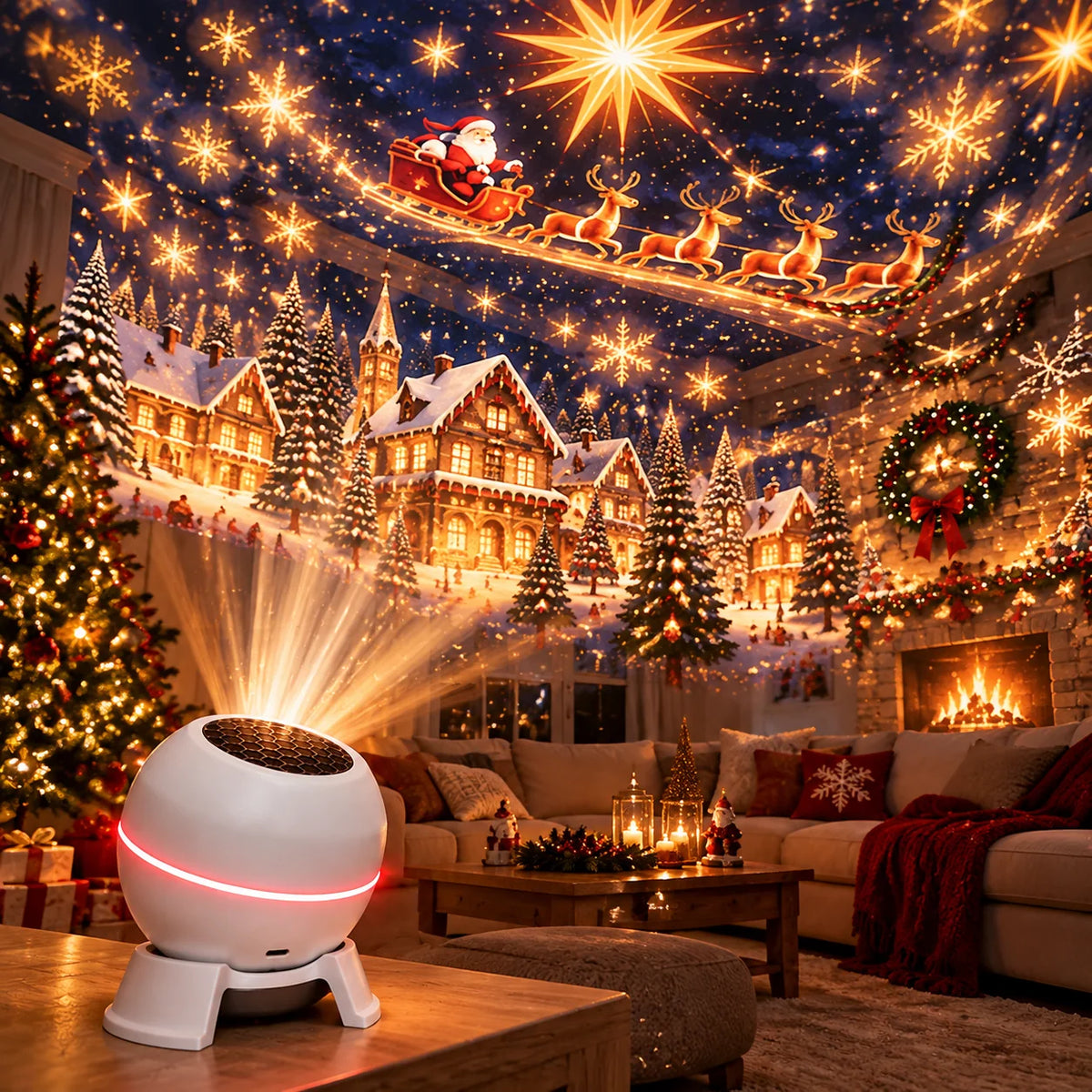 Christmas Light Projector | Moving Star Projections & USB-Powered