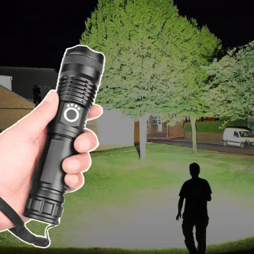 Tactical Flashlight | Ultra-Bright 90,000 Lumens & USB Rechargeable