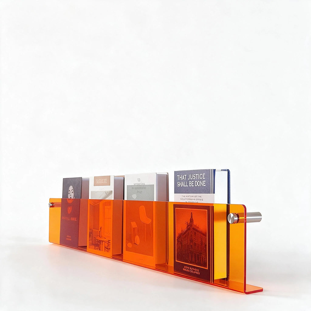 Wall-Mounted Magazine Shelf | Clear Acrylic & Easy Install | S/M/L Sizes