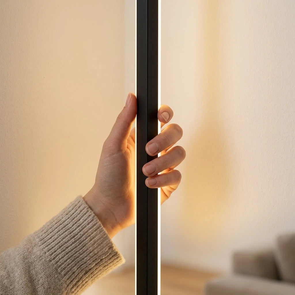 Corner Floor Lamp | Dimmable LED & Remote Control | 142 cm