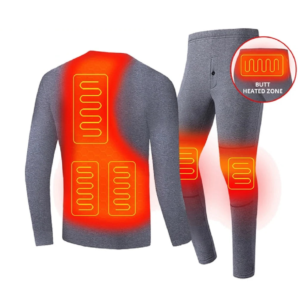 Heated Thermal Underwear Set | Carbon Fiber Heating & 3 Heat Settings
