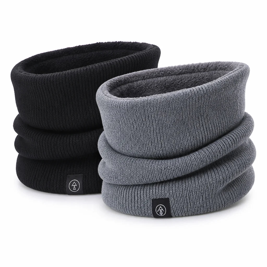 Neck Warmer | Knitted Fleece-Lined Double Insulation | Set of 2