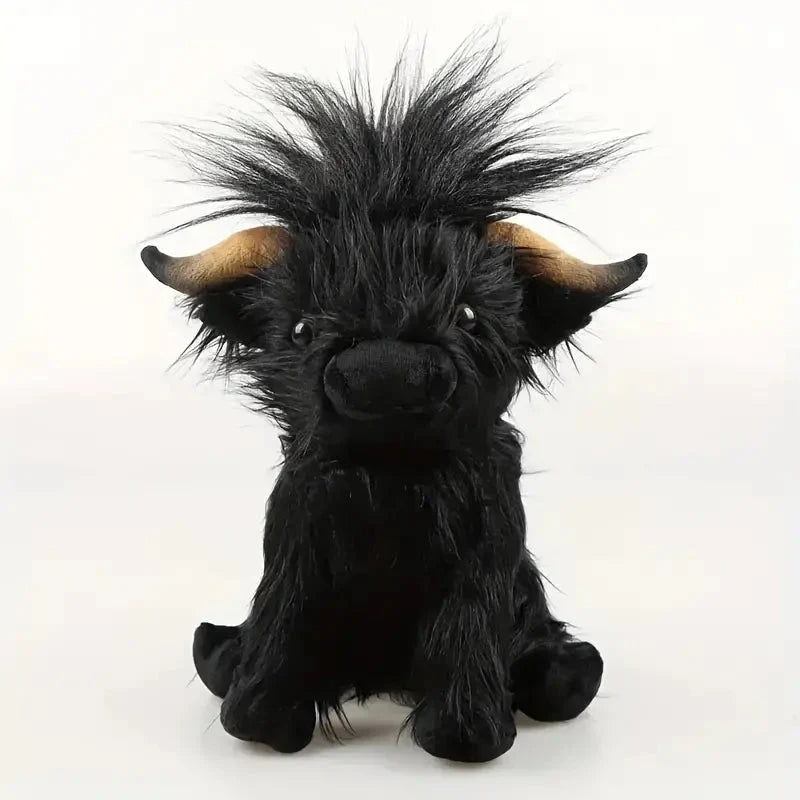 Highland Cow Plush Toy | Soft & Shaggy Mane | 25 cm