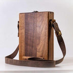 Writers Messenger Box | Walnut Briefcase-Style & Pen Loops | A5