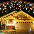 LED Icicle String Lights | Warm White Flickering | IP44 Waterproof