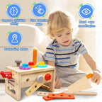 Wooden Tool Set for Kids | Multifunctional Workbench & Storage Box | 29-Piece Set