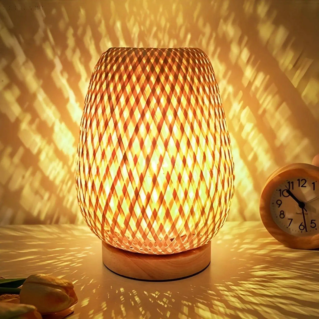 Table Lamp | Natural Bamboo USB-Powered & Energy Efficient