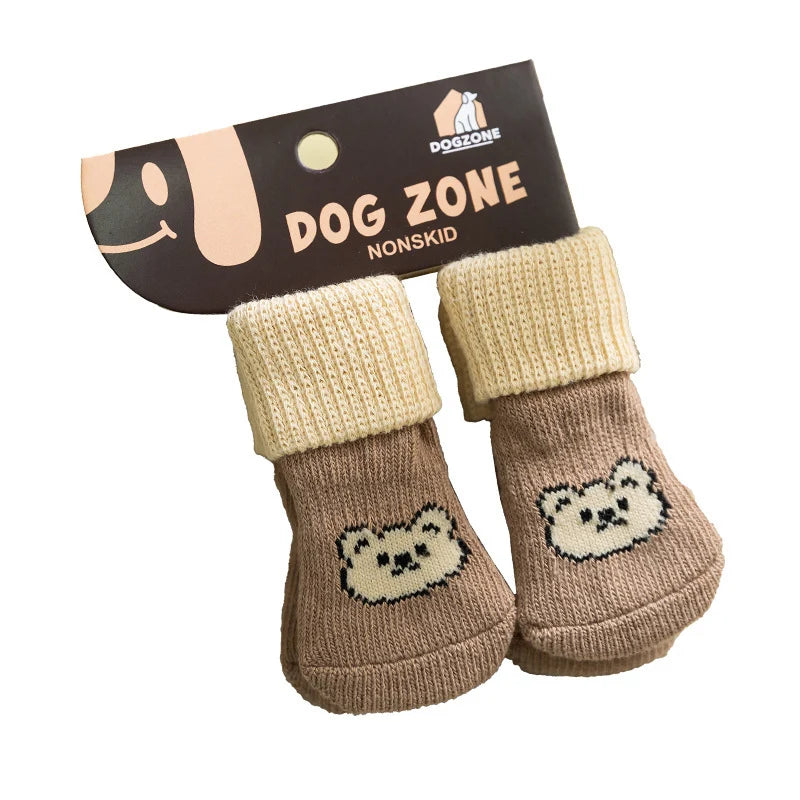 Dog Socks | Cotton & Non-Slip | Set of 4