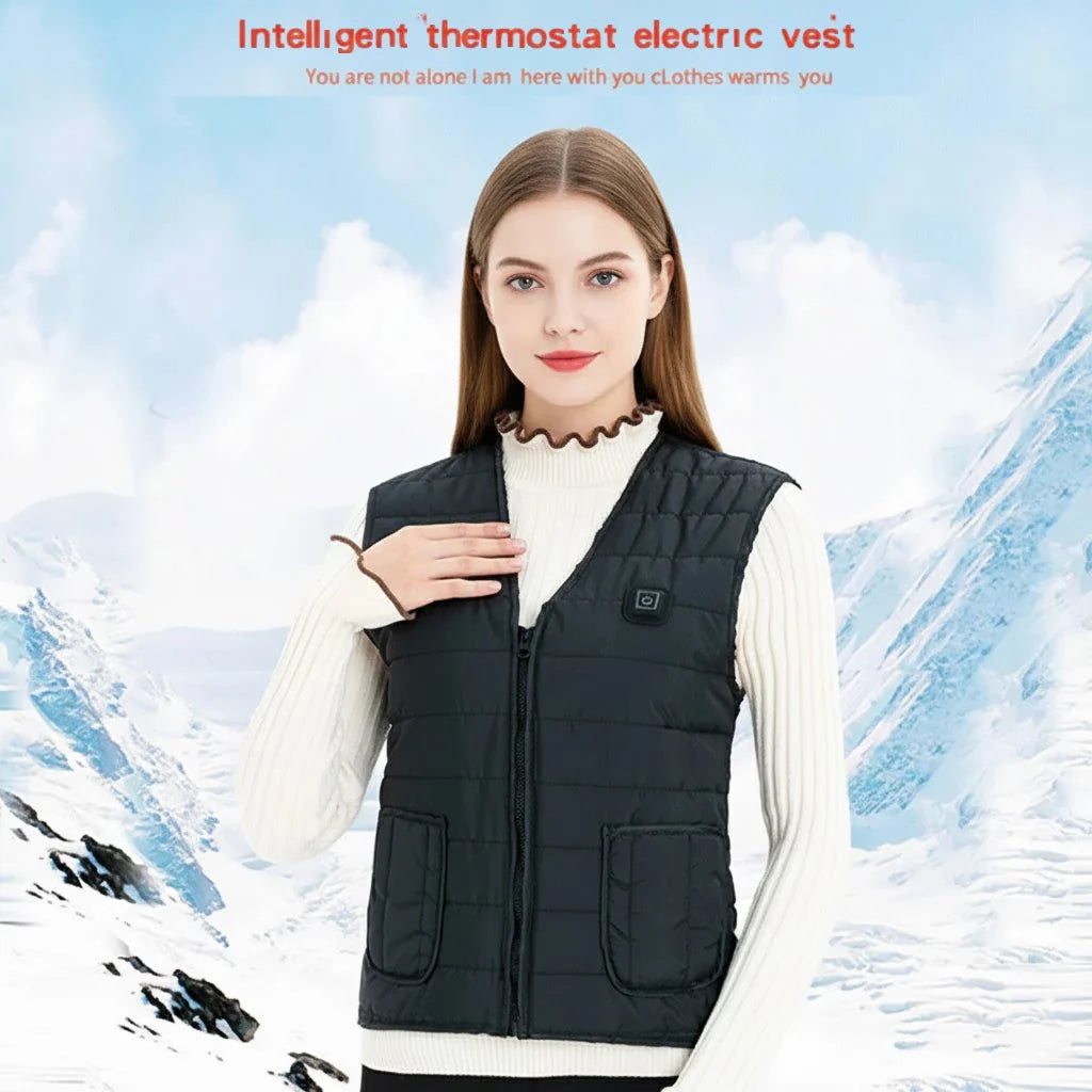 Heated Vest | 9-Zone Heating & Dual Controls | USB Power Bank Compatible