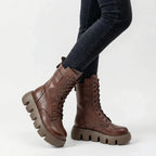 Combat Boots | Non-Slip Sole & Arch Support | Lace-Up Slip-On