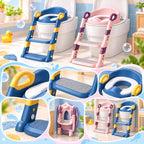 Potty Training Seat Ladder | Foldable & Space-Saving | Stable Step Stool Support