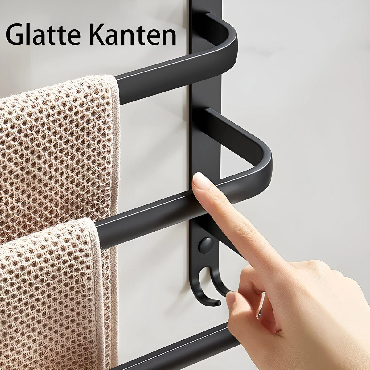 Towel Rack | 3-Tier Wall-Mounted Aluminum & Rust-Resistant