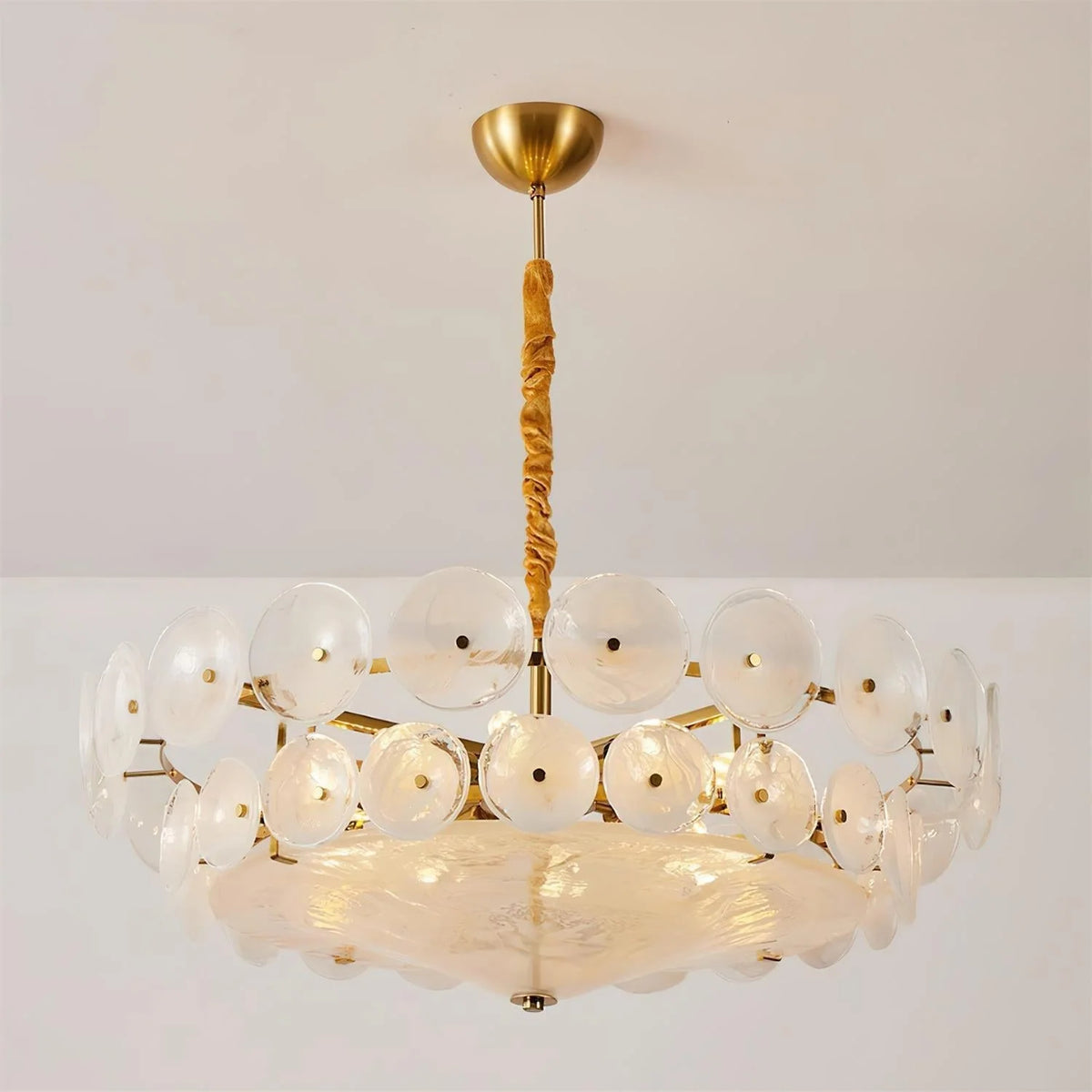 Ceiling Pendant Light | Metal & Glass | Dimmer Compatible