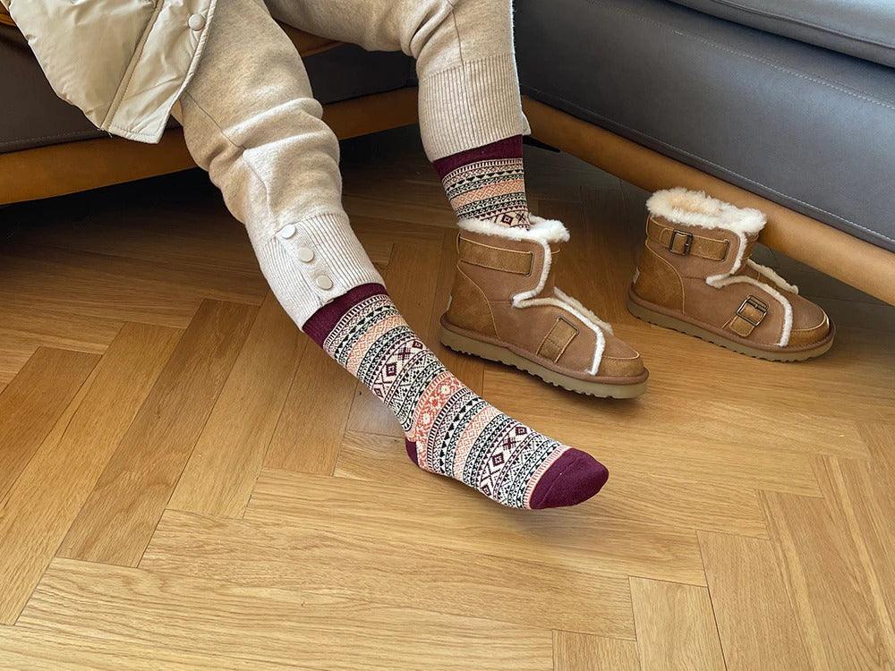Winter Socks | Warm Wool Blend & Scandinavian Pattern | Unisex
