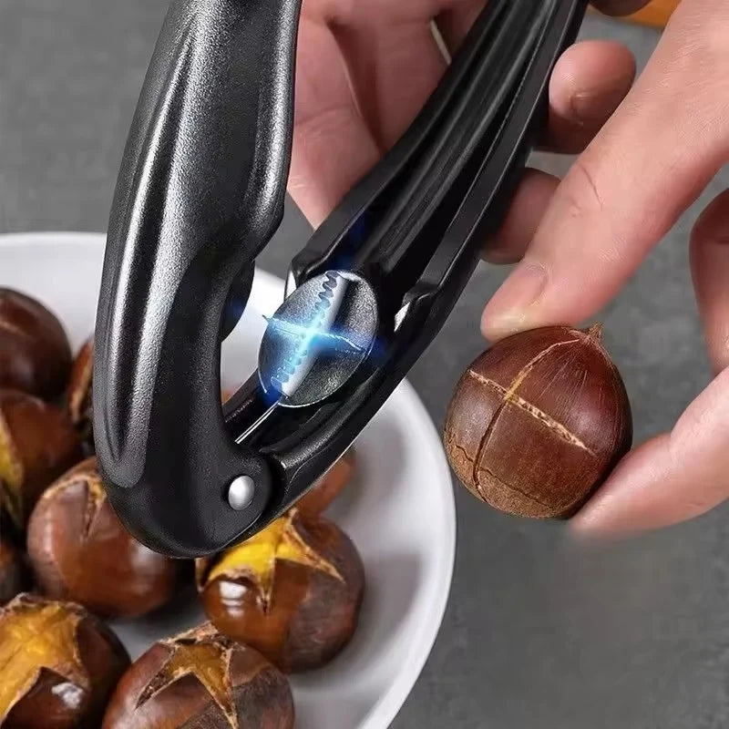 Chestnut Peeler & Nutcracker | Ergonomic Non-Slip Zigzag Handle