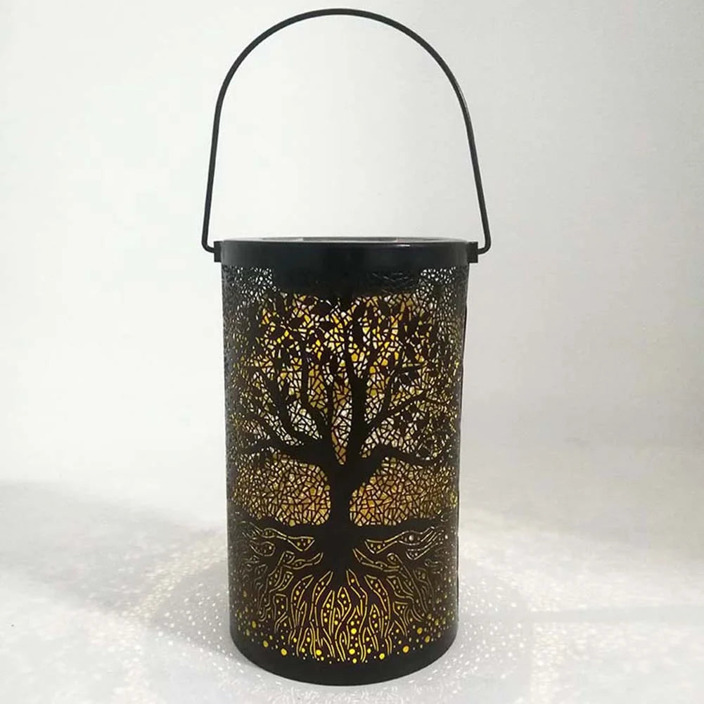 Lantern | Solar-Powered Wooden Shadow-Projecting & Weather-Resistant