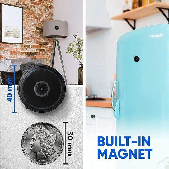 Mini Wireless Camera | 1080P HD Night Vision & Magnetic Mount