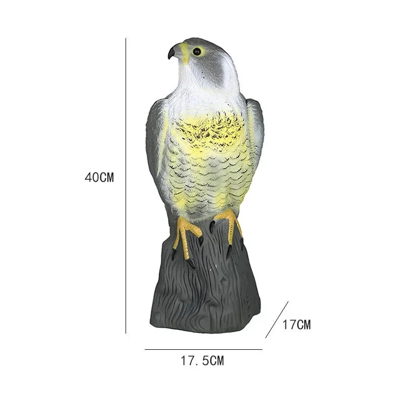 Falcon Decoy | Realistic & Weather-Resistant PE Resin | 40 x 17.5 x 17 cm