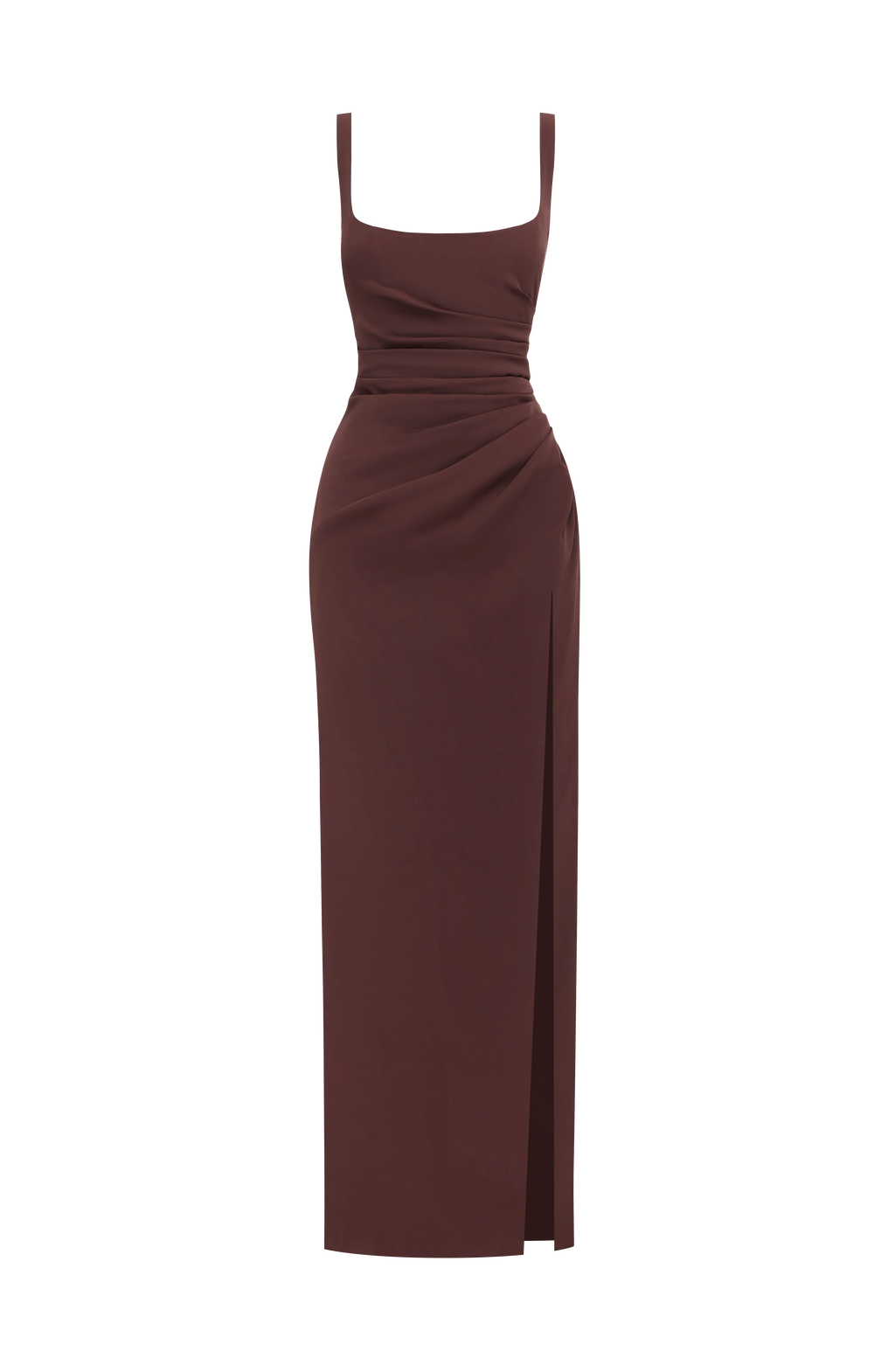 Maxi Dress | Draped Twill Corset Bodice | Adjustable Lace-Up Back