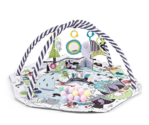 Baby Play Mat | 8-in-1 With 6 Detachable Toys | 39 x 39 cm