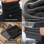 Neck Warmer | Knitted Fleece-Lined Double Insulation | Set of 2