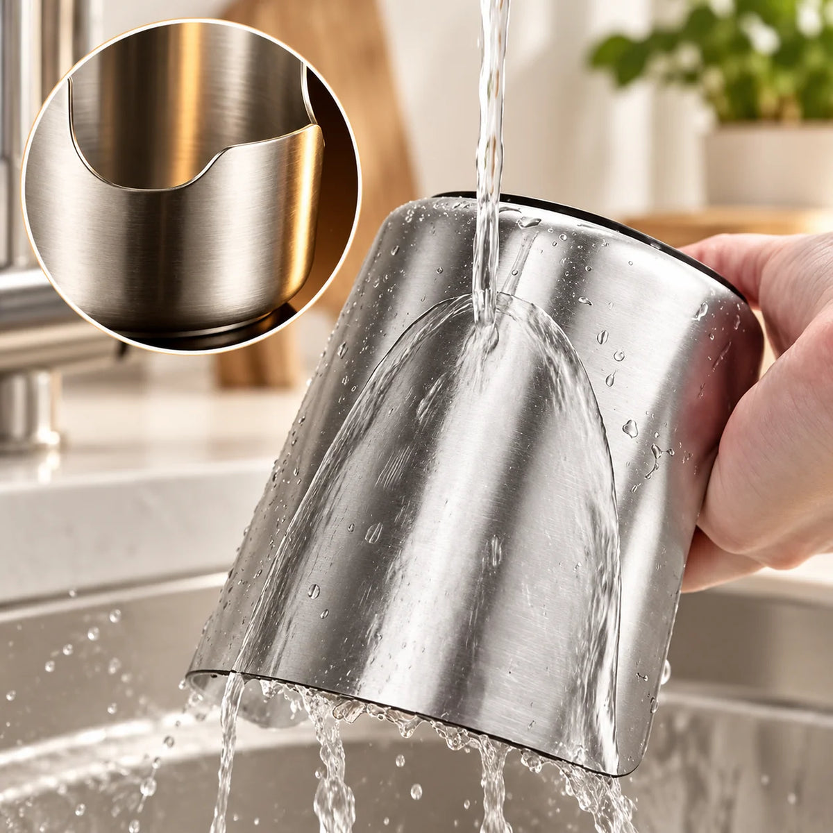Utensil & Pot Lid Holder | Stainless Steel Drip-Catching Weighted Base