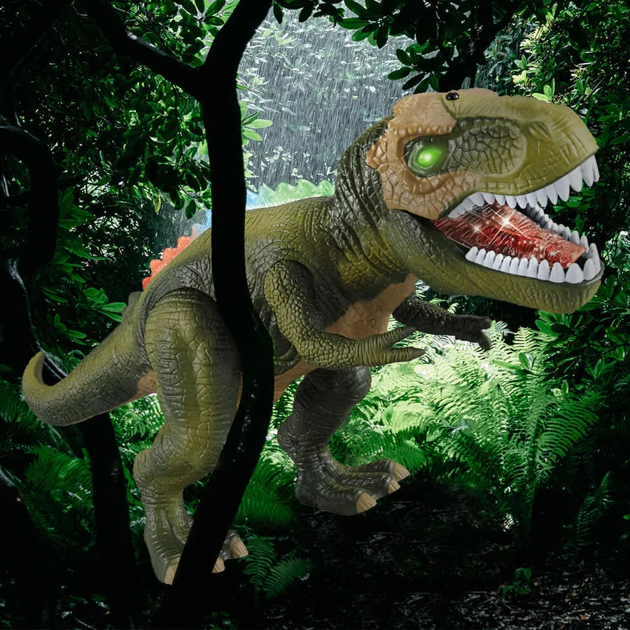 Dinosaur Toy | Remote-Controlled Walking & Roaring | LED Lights