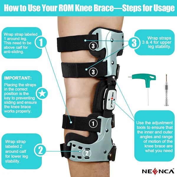 Knee Brace | Medial & Lateral Support, Offloading Design | Left or Right