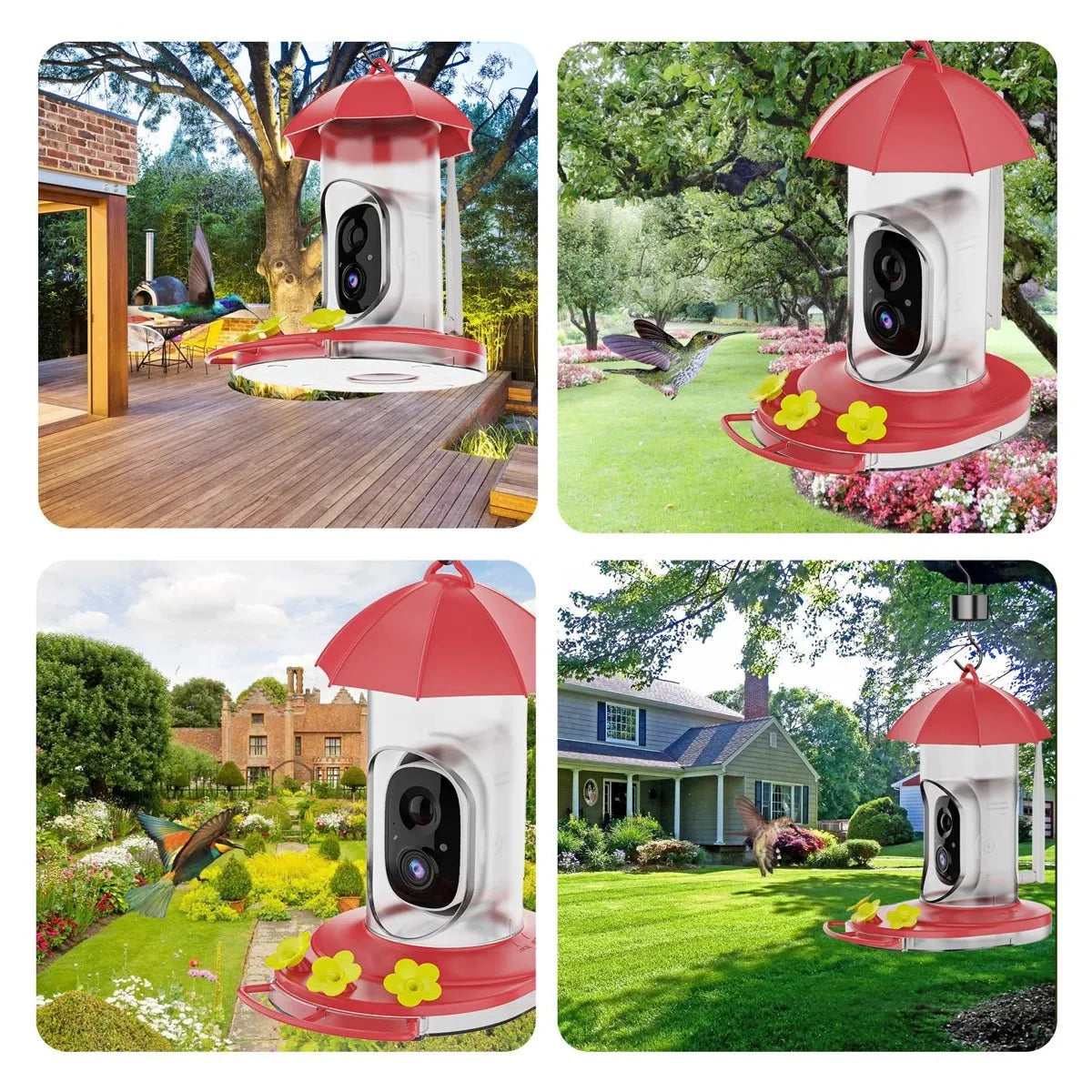 Bird Feeder | 1080P Wide-Angle Camera & Solar Charging