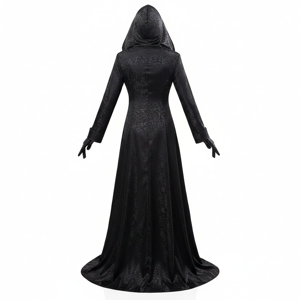 Vampire Costume | Gothic Hooded Dress | Complete Set