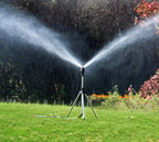 Garden Sprinkler | Stainless Steel Tripod & 360° Rotating | 6–12 m Radius