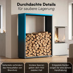 Firewood Rack | Weather-Resistant Galvanized Steel | Adjustable Feet