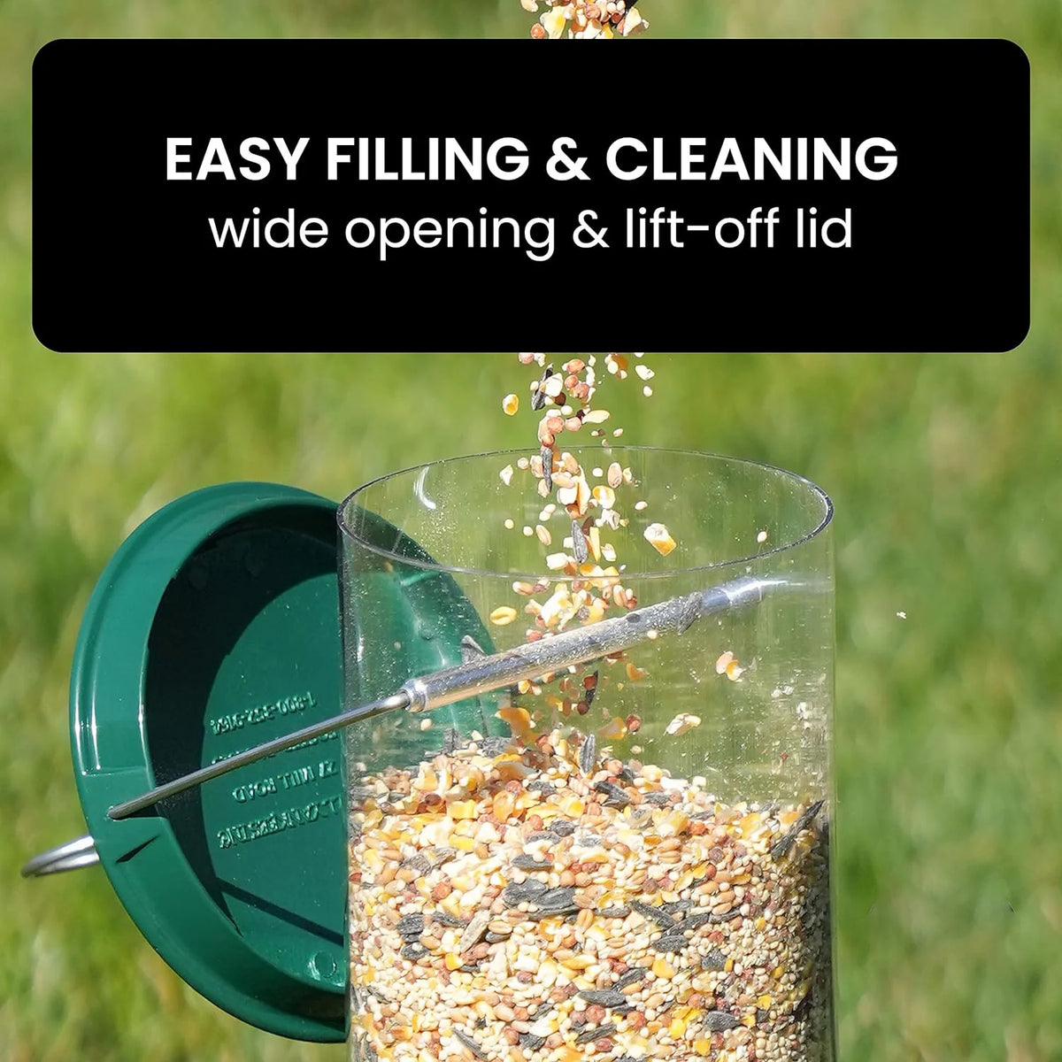 Bird Feeder | Squirrel-Proof & Weight-Activated Perch | 5-Pound Capacity
