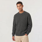 Men’s Sweater | Knitted Crew Neck & Rib-Knit Trim | Regular Fit