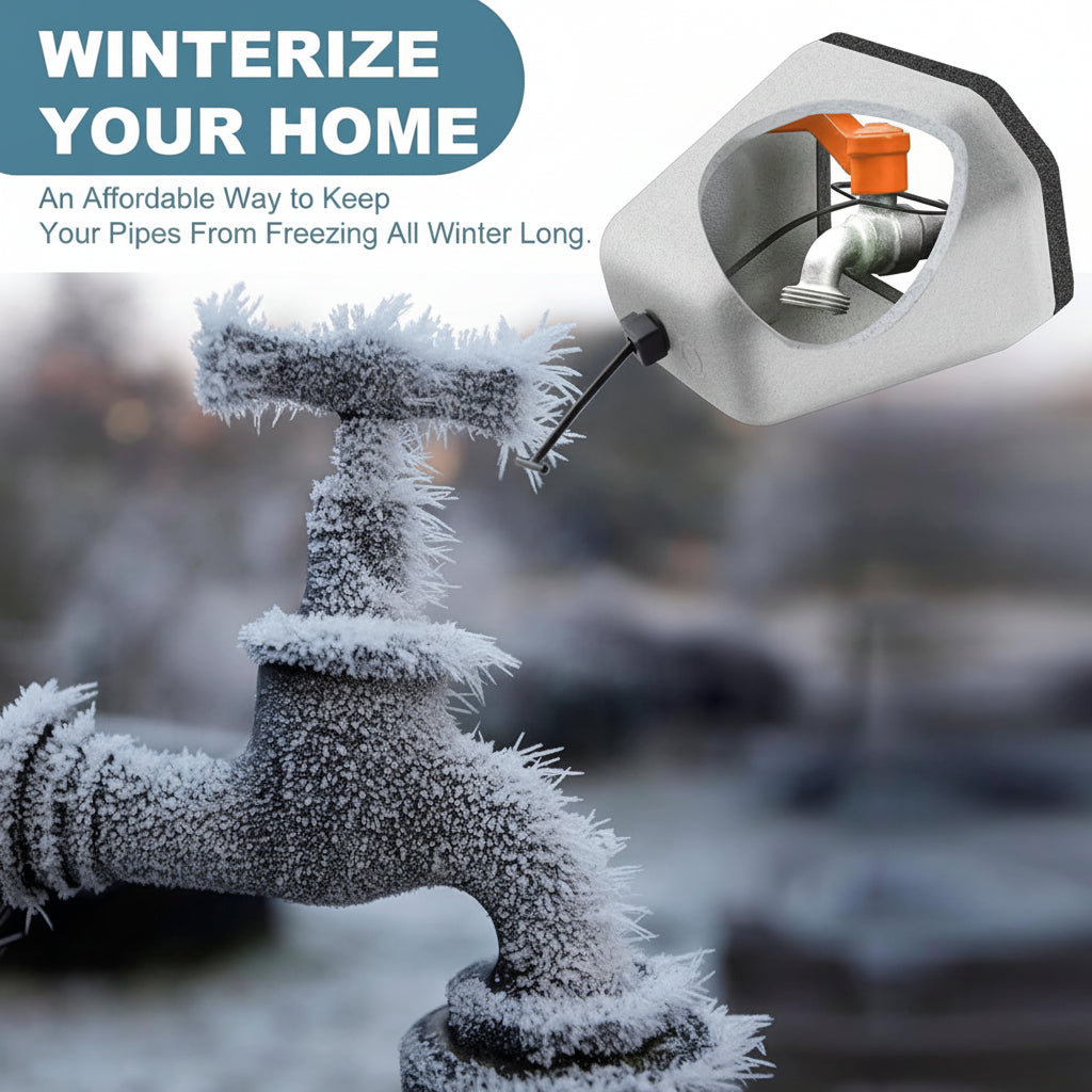 Outdoor Faucet Covers | Insulated Foam Winter Freeze Protection | Set of 2