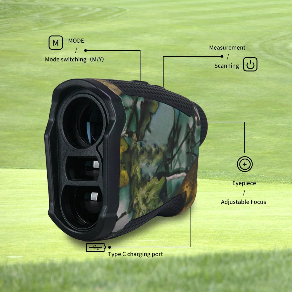 Hunting Rangefinder | 1000-Yard Precision & 6.5X Optics | USB-C Rechargeable