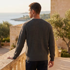Men’s Sweater | Knitted Crew Neck & Rib-Knit Trim | Regular Fit