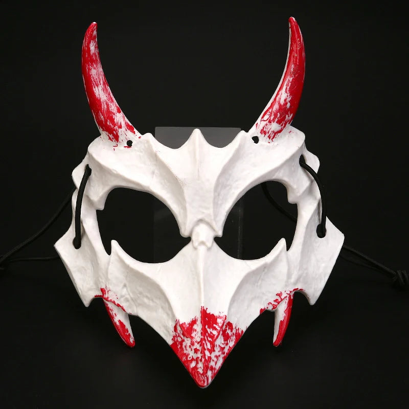 Half-Face Costume Mask | Sculpted Fangs & Adjustable Strap
