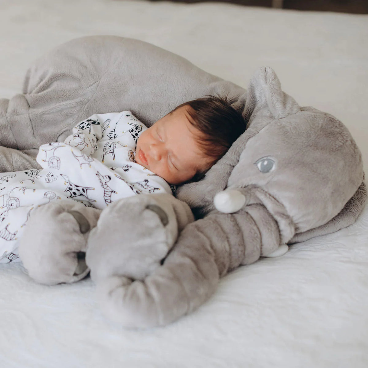 Plush Elephant Cushion | Super-Soft & PP Cotton | 40 & 60 cm