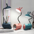 Desk Lamp | Bunny Design With Touch Controls & Pen Holder | USB-Powered LED