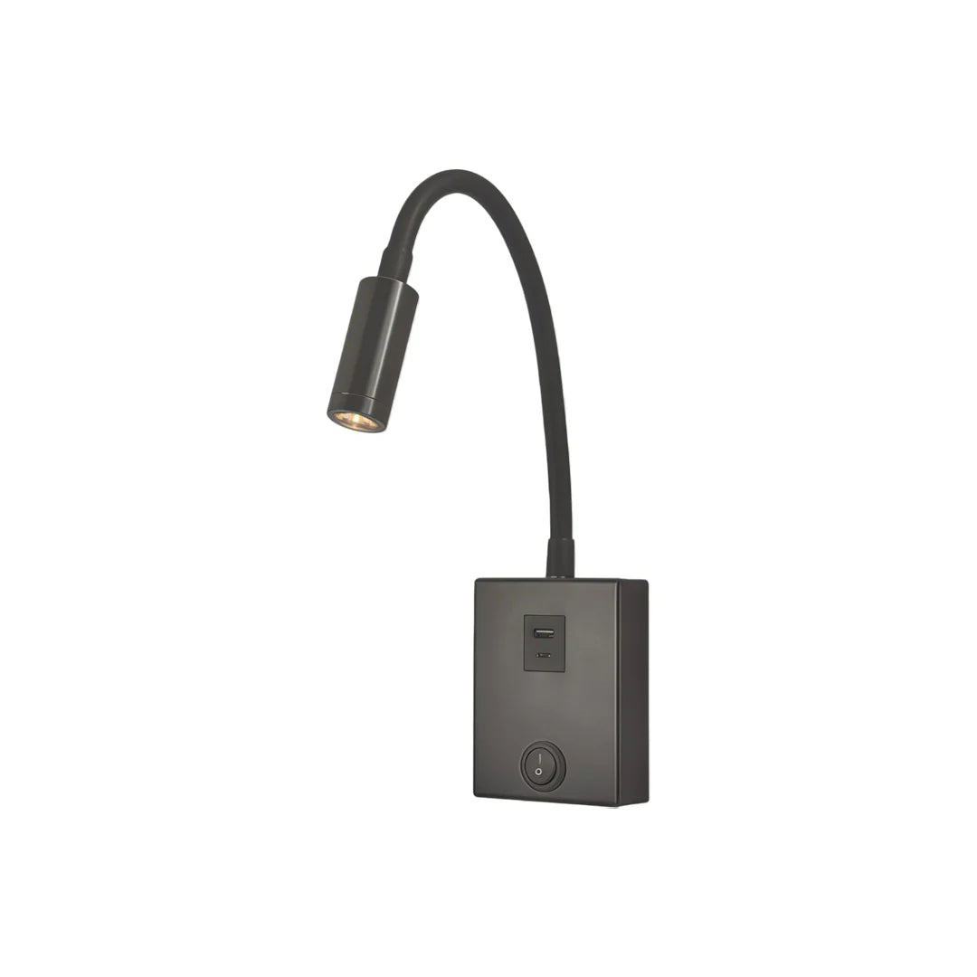 Wall Reading Light | Black Iron Warm White LED