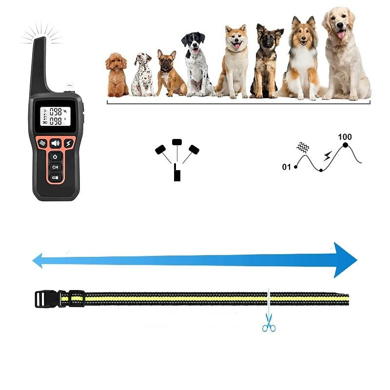 Dog Training Collar | Waterproof & Rechargeable | 1,000 m Remote Range